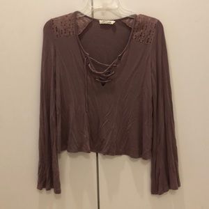 Chloe & Katie XS lace up top